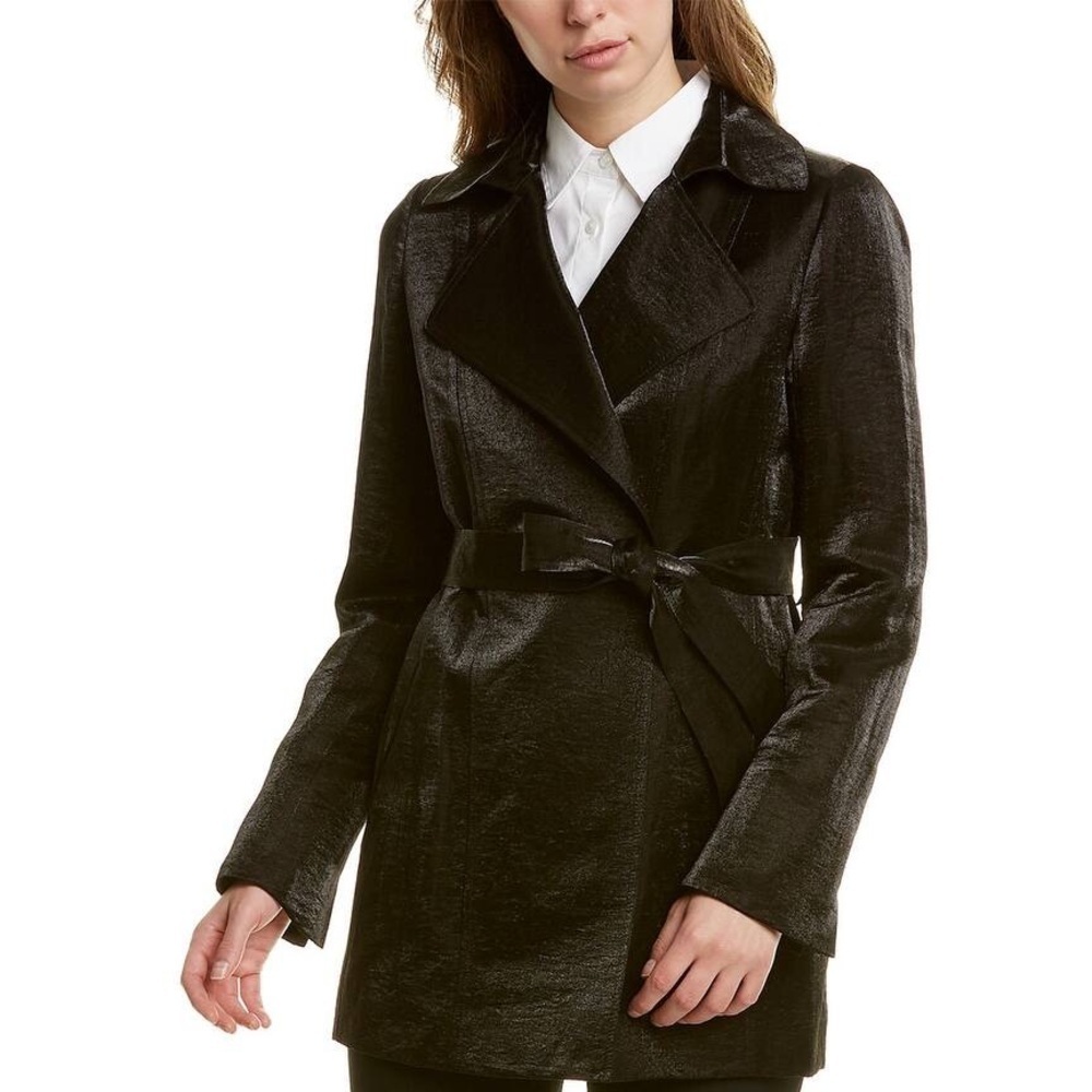 Lafayette 148 New York Black Trench Coat